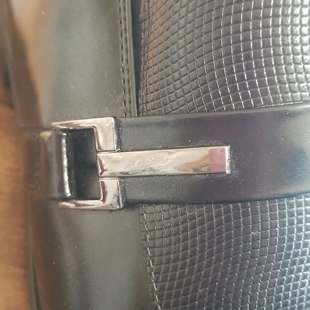 Stacy Adams Mens Leather Dress Shoe Loafer Slide on Mens 10.5 Leather Black
